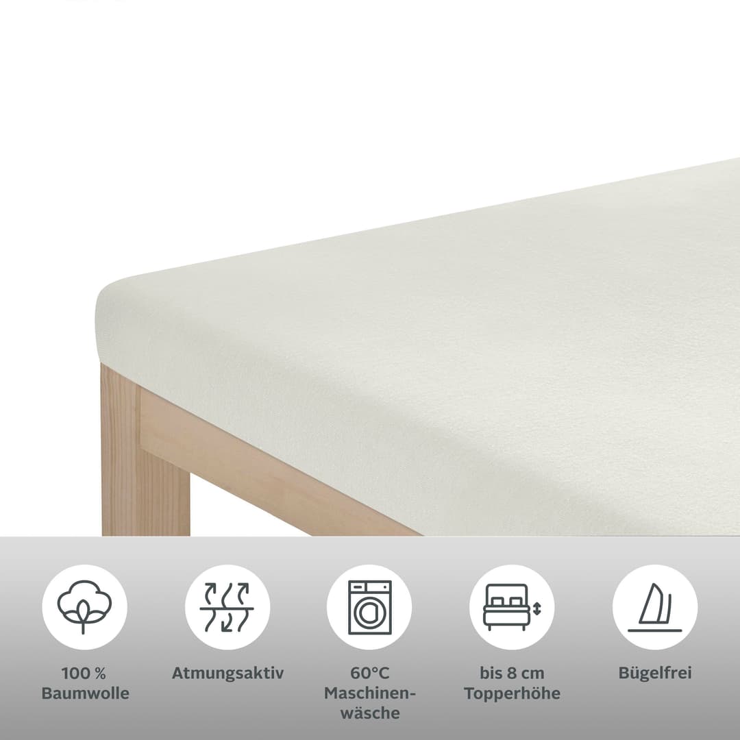OTTO home Spannbettlaken Physalis Topper COMFORT | Beige
