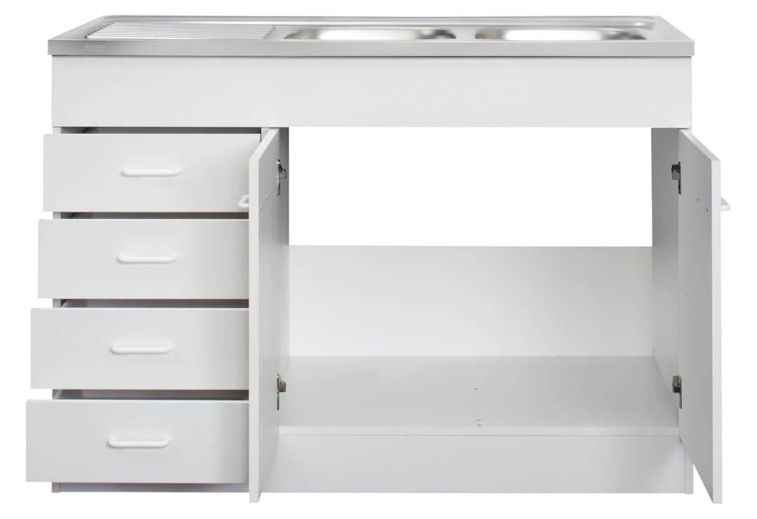 KOCHSTATION Spülenschrank KS-Elster | Holztöne