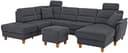 Home affaire Wohnlandschaft Palmera U-Form | Grau 2