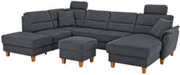Home affaire Wohnlandschaft Palmera U-Form | Grau