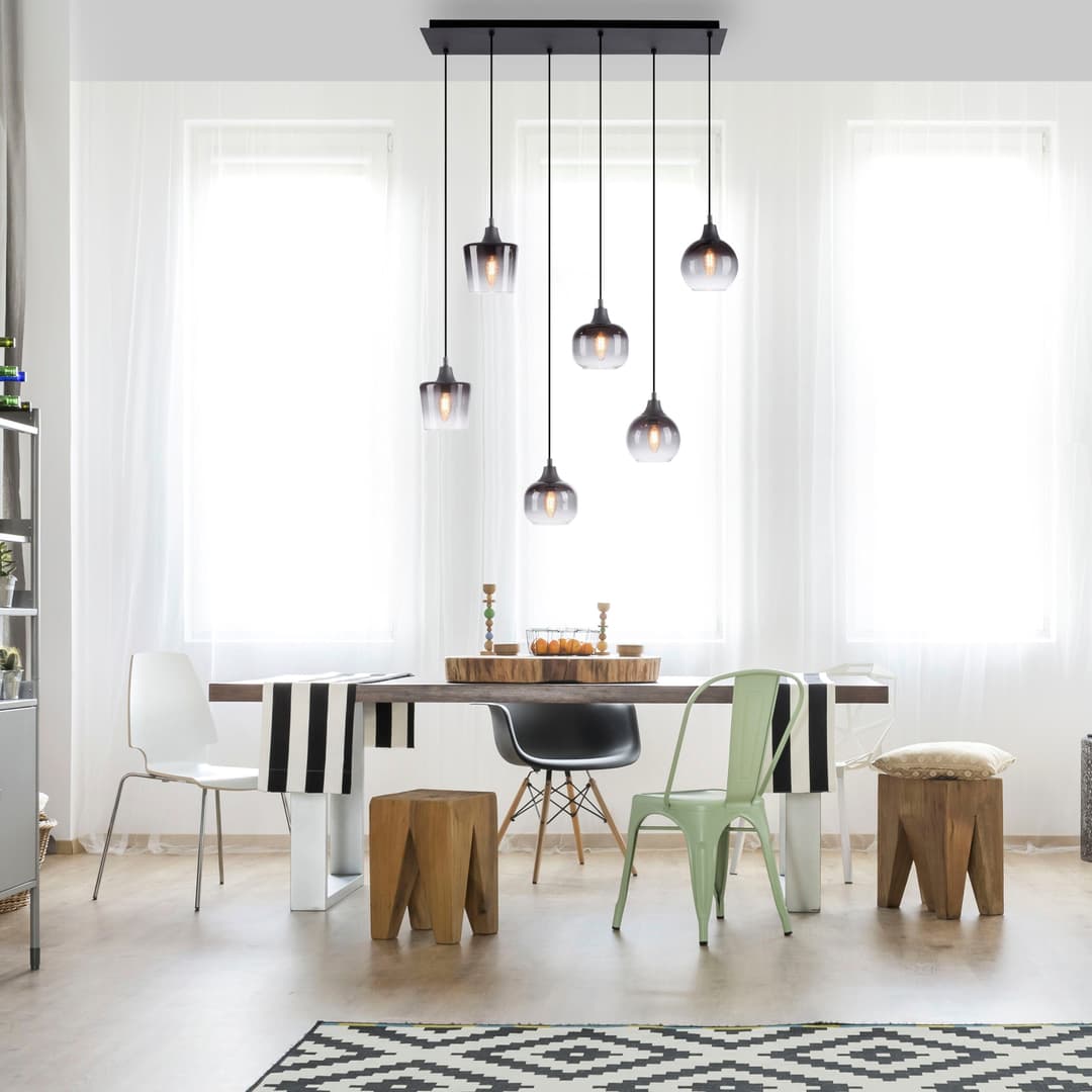 JUST LIGHT Pendelleuchte ZEA | Schwarz