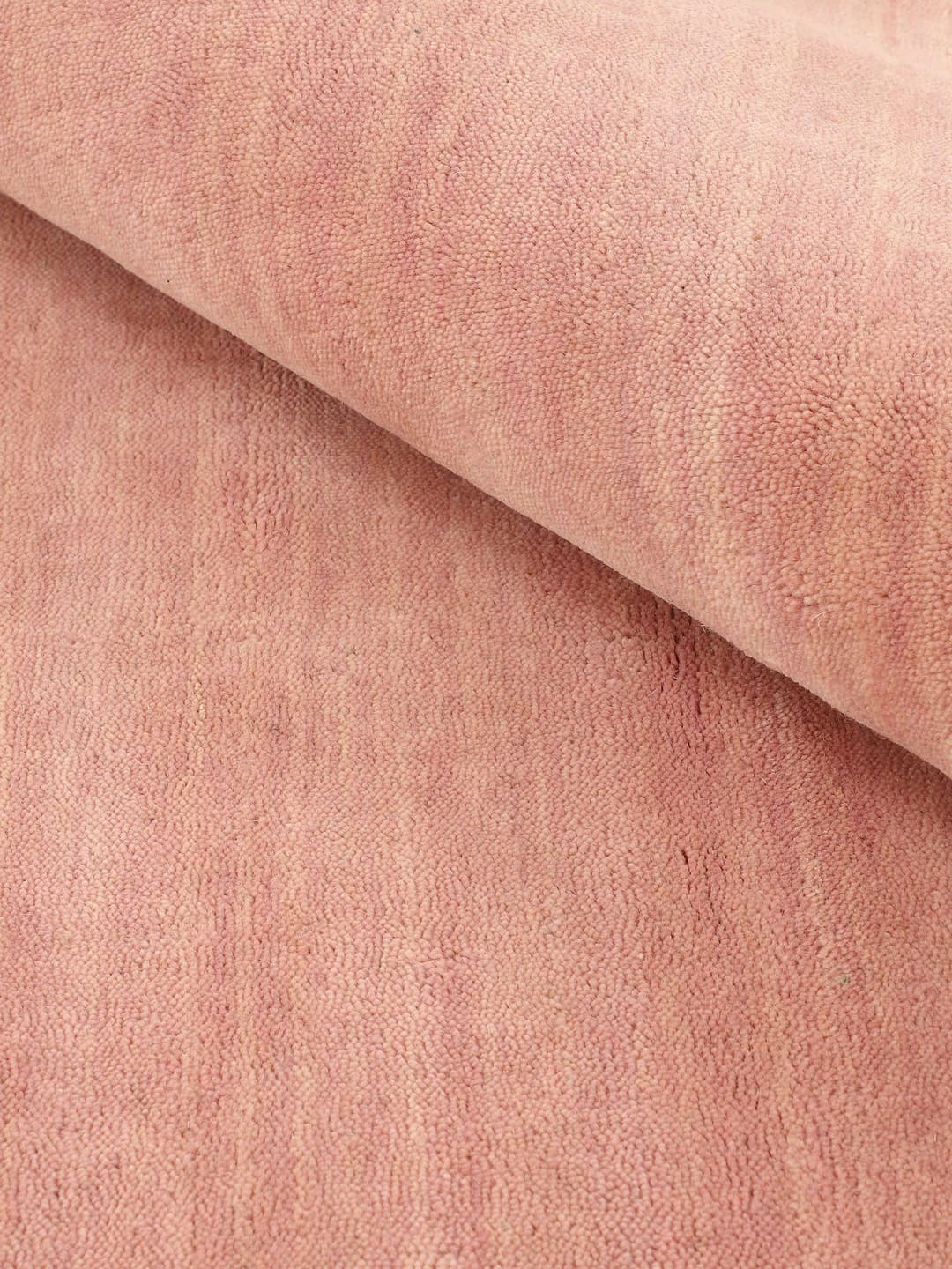 carpetfine Wollteppich Gabbeh Uni | Rosa