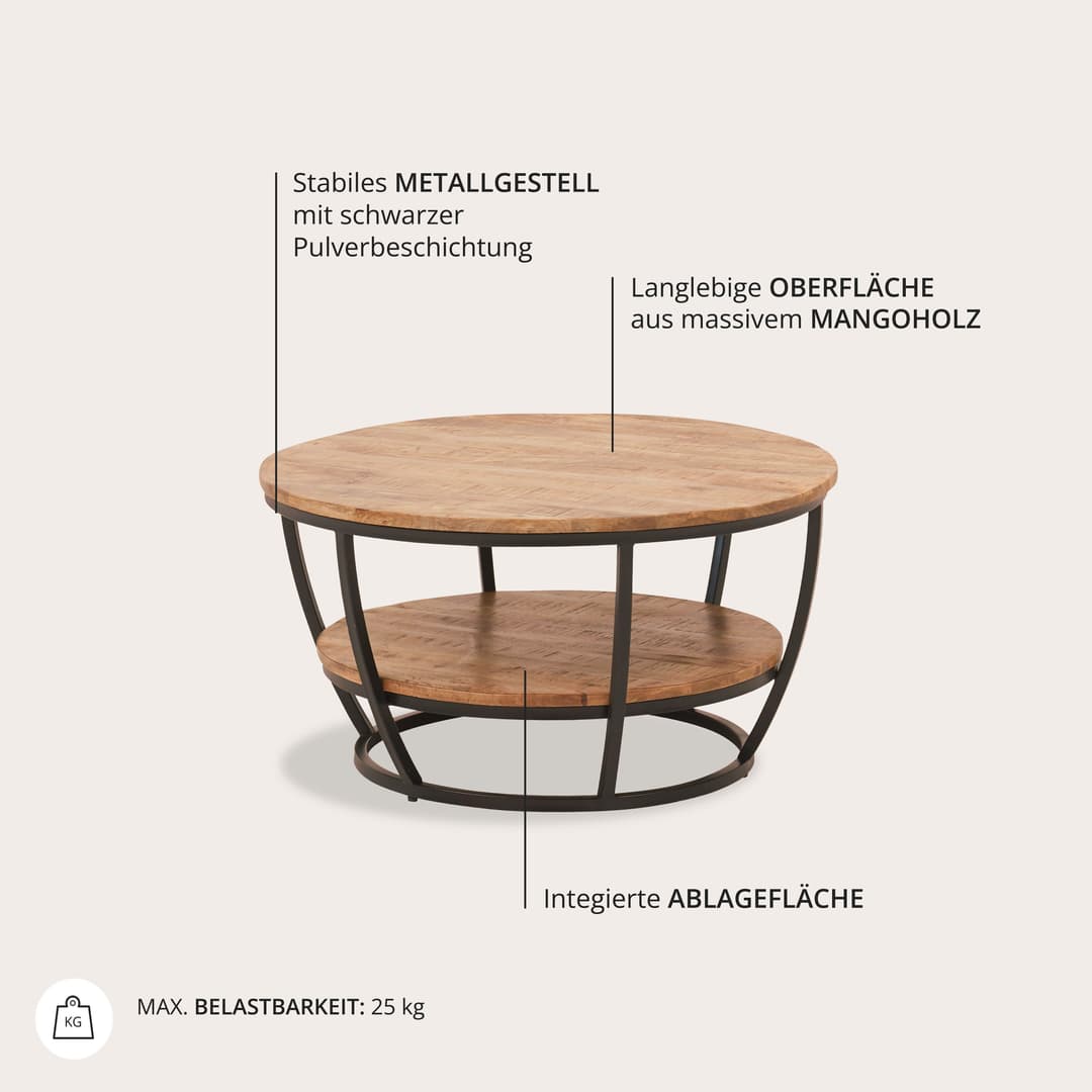 Stolkom Sp.z.o.o. Couchtisch Jambi | Holztöne