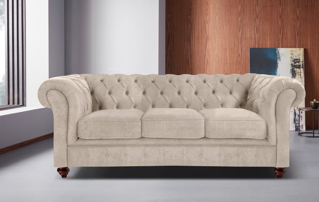 Home affaire Chesterfield-Sofa 3-Sitzer | Beige