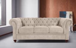 Home affaire Chesterfield-Sofa 3-Sitzer | Beige