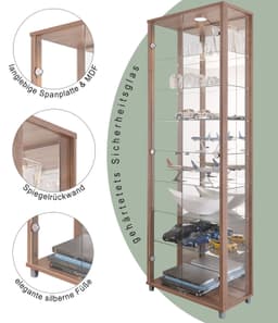 fif möbel Vitrine OPTIMA | Braun
