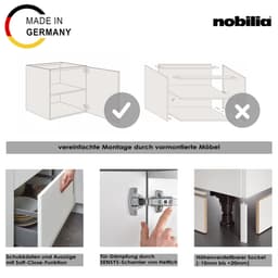 nobilia® Hängeschrank "Touch" | Weiß