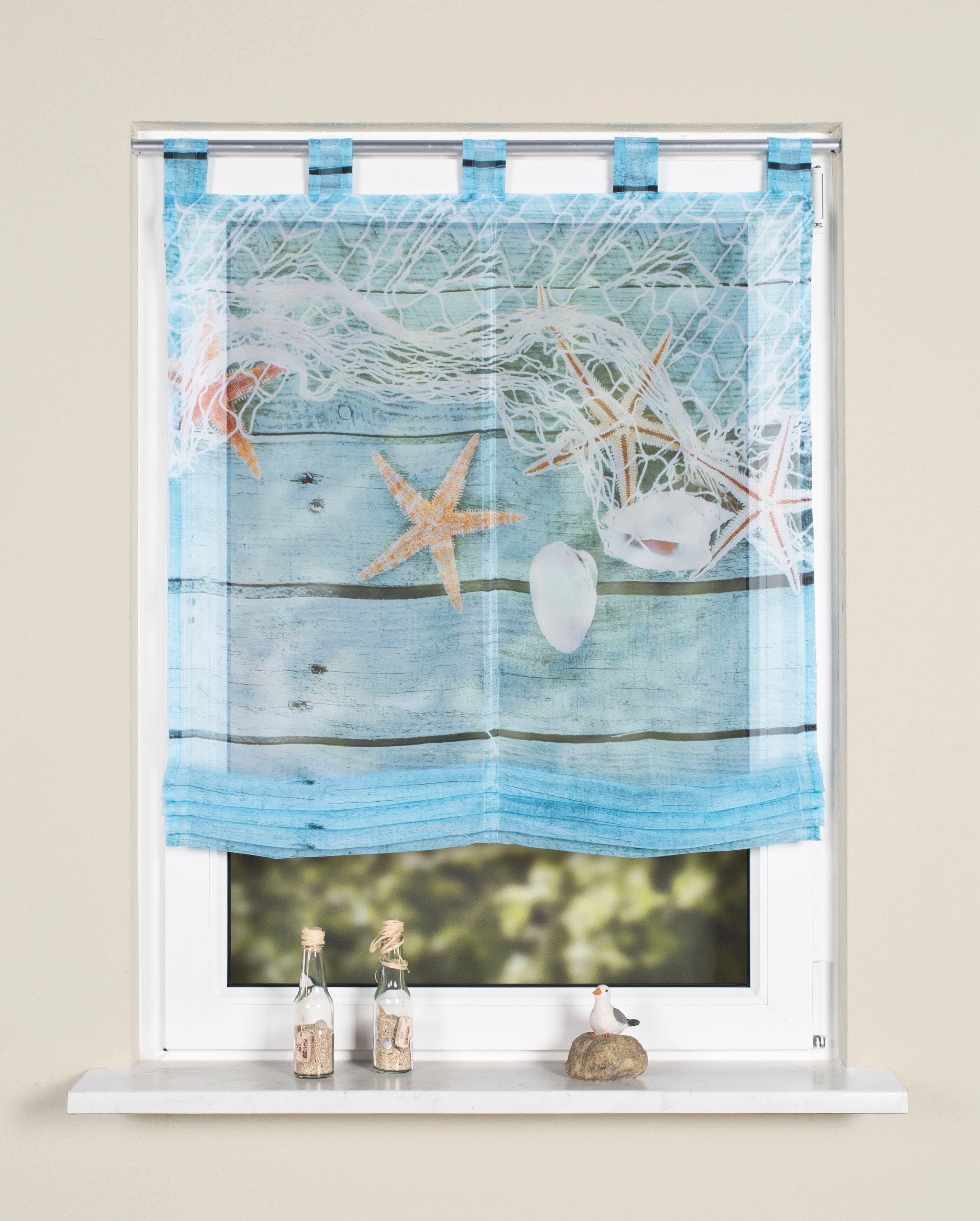 HOME WOHNIDEEN Raffrollo MARITIM | Blau
