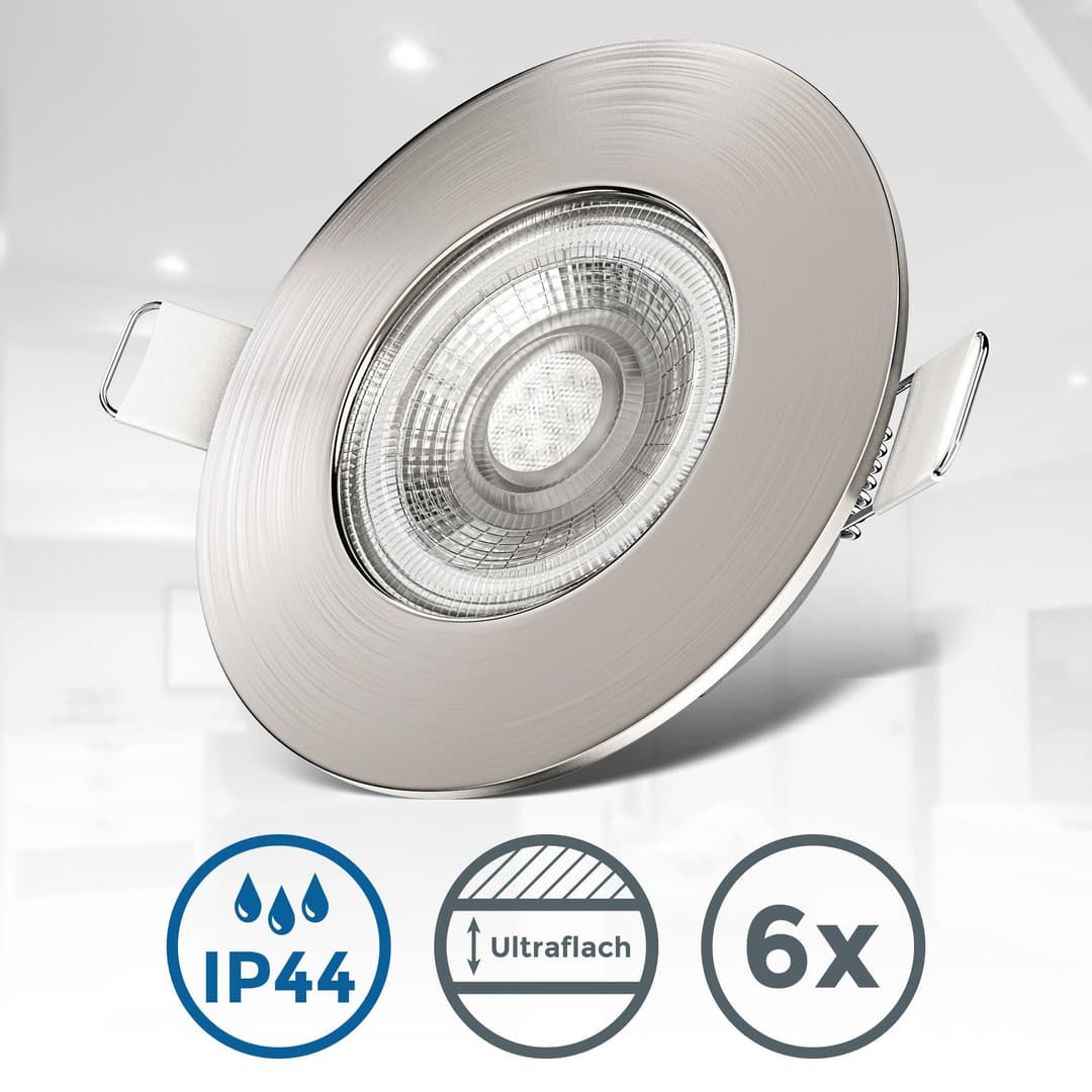B.K.Licht LED Einbauleuchte BK_EL1278 | Silber