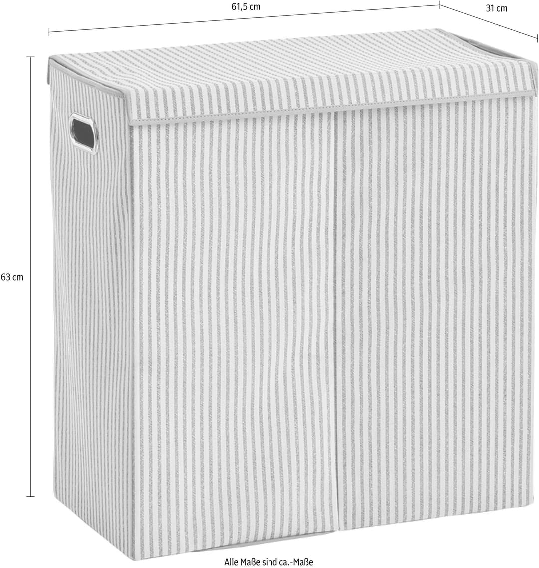 Zeller Present Wäschesortierer Stripes | Beige