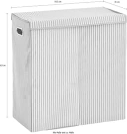 Zeller Present Wäschesortierer Stripes | Beige