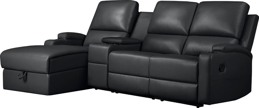 OTTO home Ecksofa NAPORI Multimediasofa | Schwarz