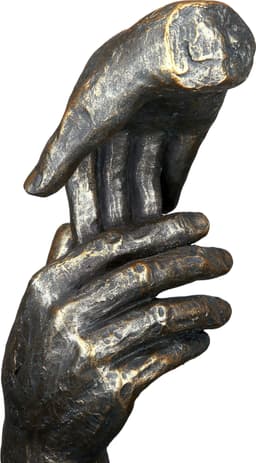 Casablanca by Gilde Dekofigur Skulptur Two hands | Braun