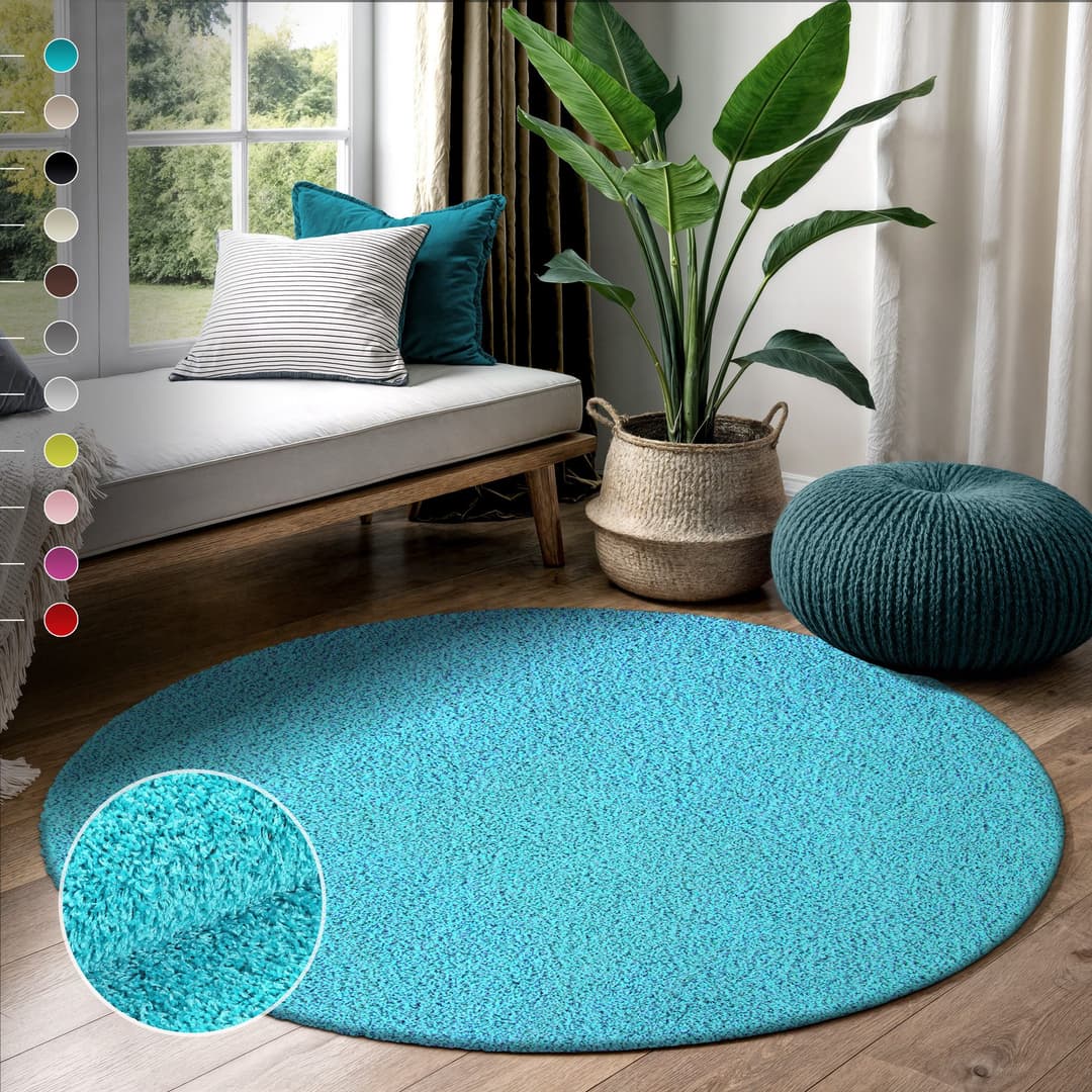 Sanat Hochflor-Teppich LOCA | Blau