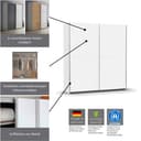 rauch Schwebetürenschrank Saturn | Weiß 3