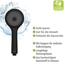 WENKO Handbrause Watersaving | Schwarz 5