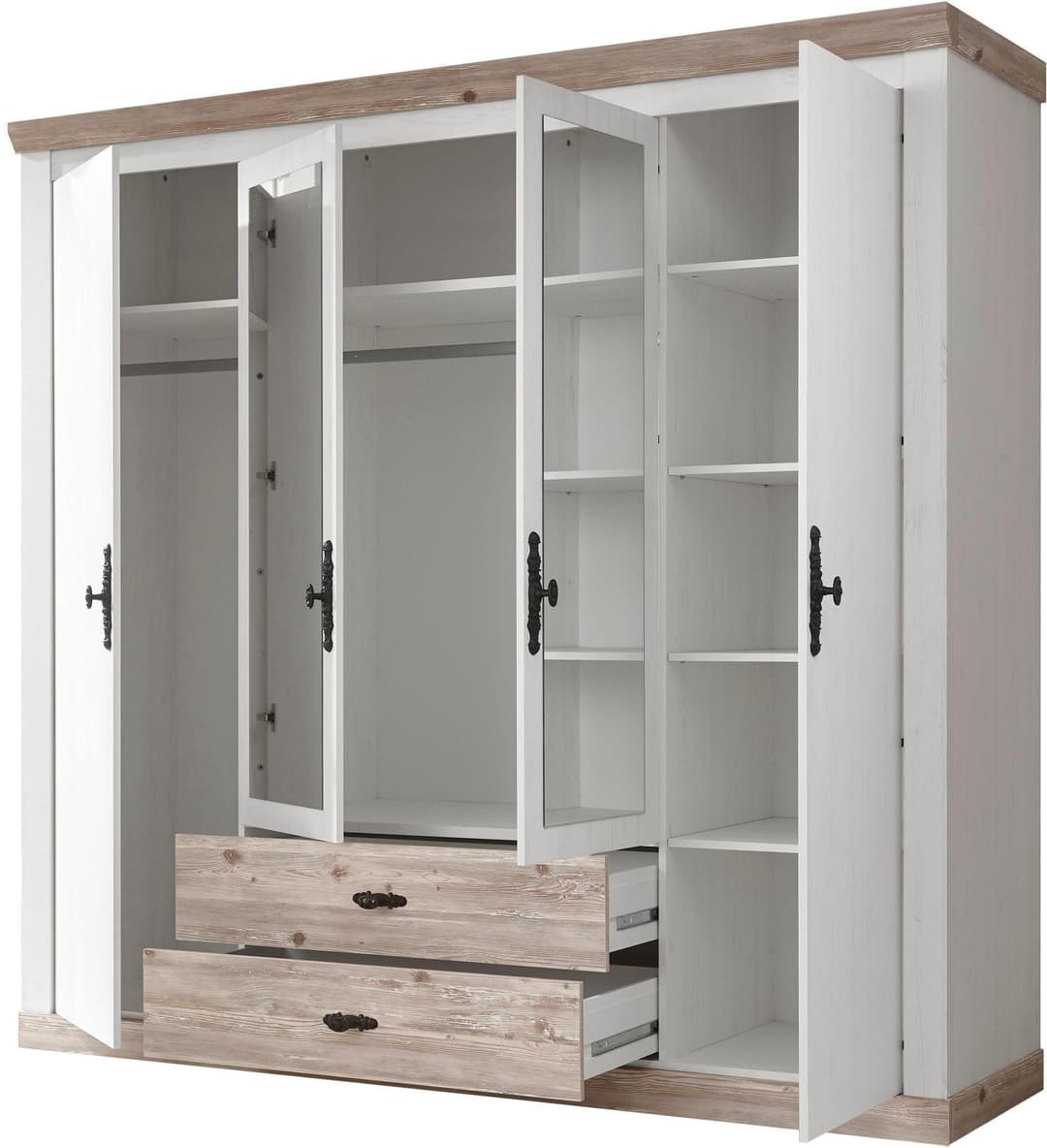 Home affaire Drehtürenschrank Florenz | Weiß