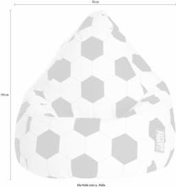 Sitting Point Sitzsack Fussball XL | Mehrfarbig