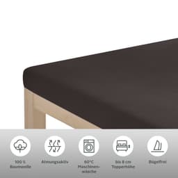 OTTO home Spannbettlaken Topper Basic | Braun