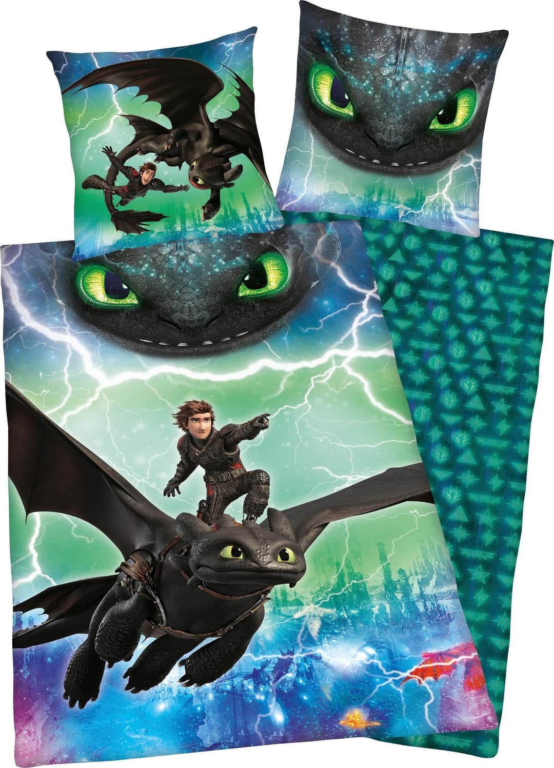 Kinderbettwäsche Dragons Abenteuer | Mehrfarbig