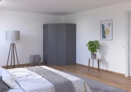 rauch Kleiderschrank Eckschrank LAGOA | Grau