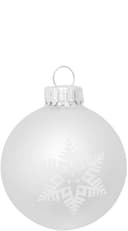 Krebs Glas Lauscha Weihnachtsbaumkugel Schneeflocke silberfarben (16 5