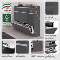 Home affaire Schuhschrank Magic | Schwarz