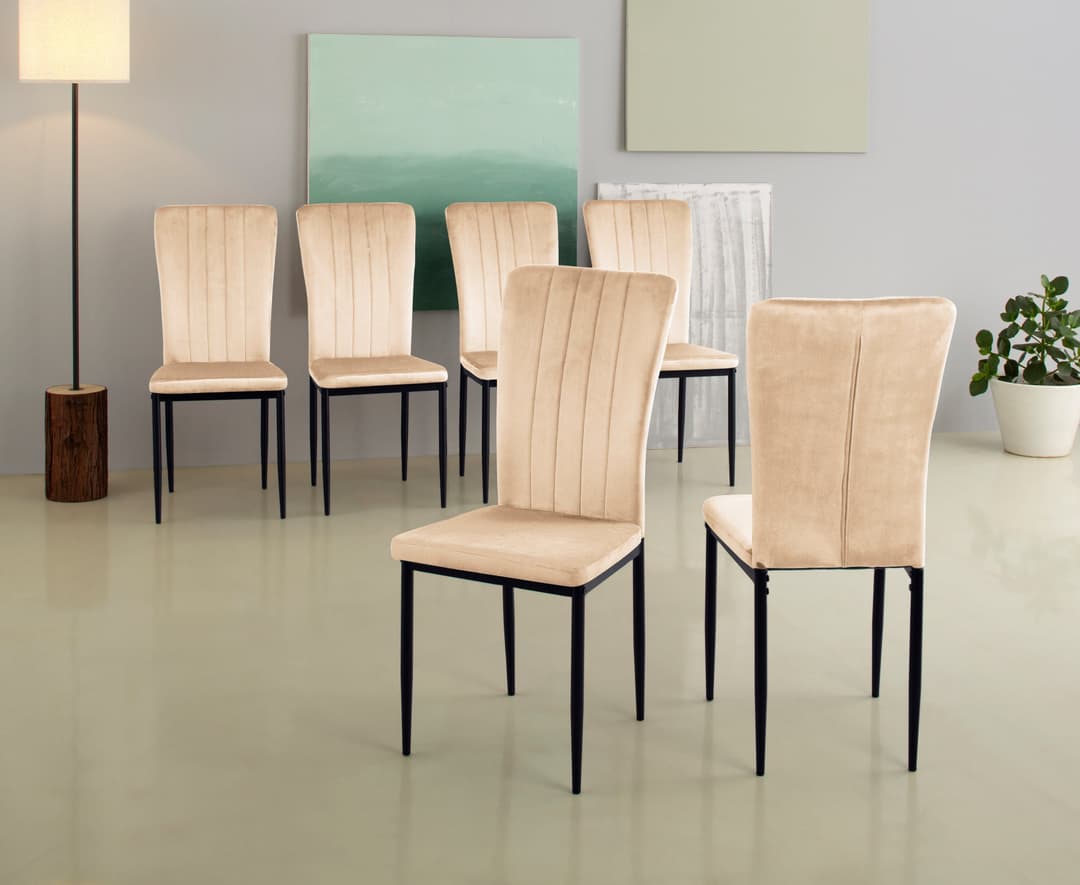 Home affaire 4-Fußstuhl Bergamo | Beige