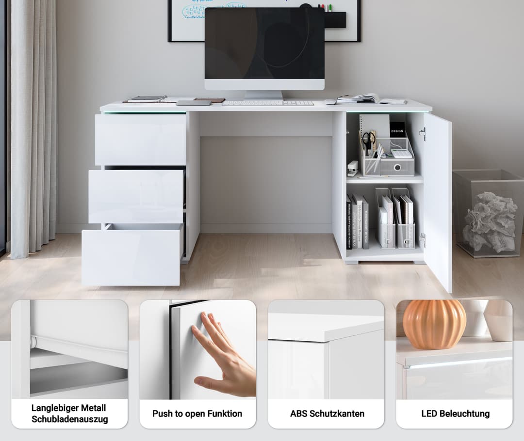 Home affaire Schreibtisch Vera | Beige