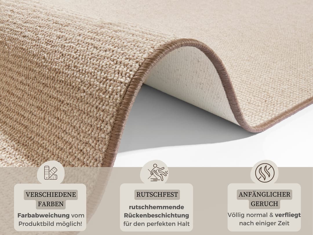 HANSE Home Läufer Bouclé | Beige