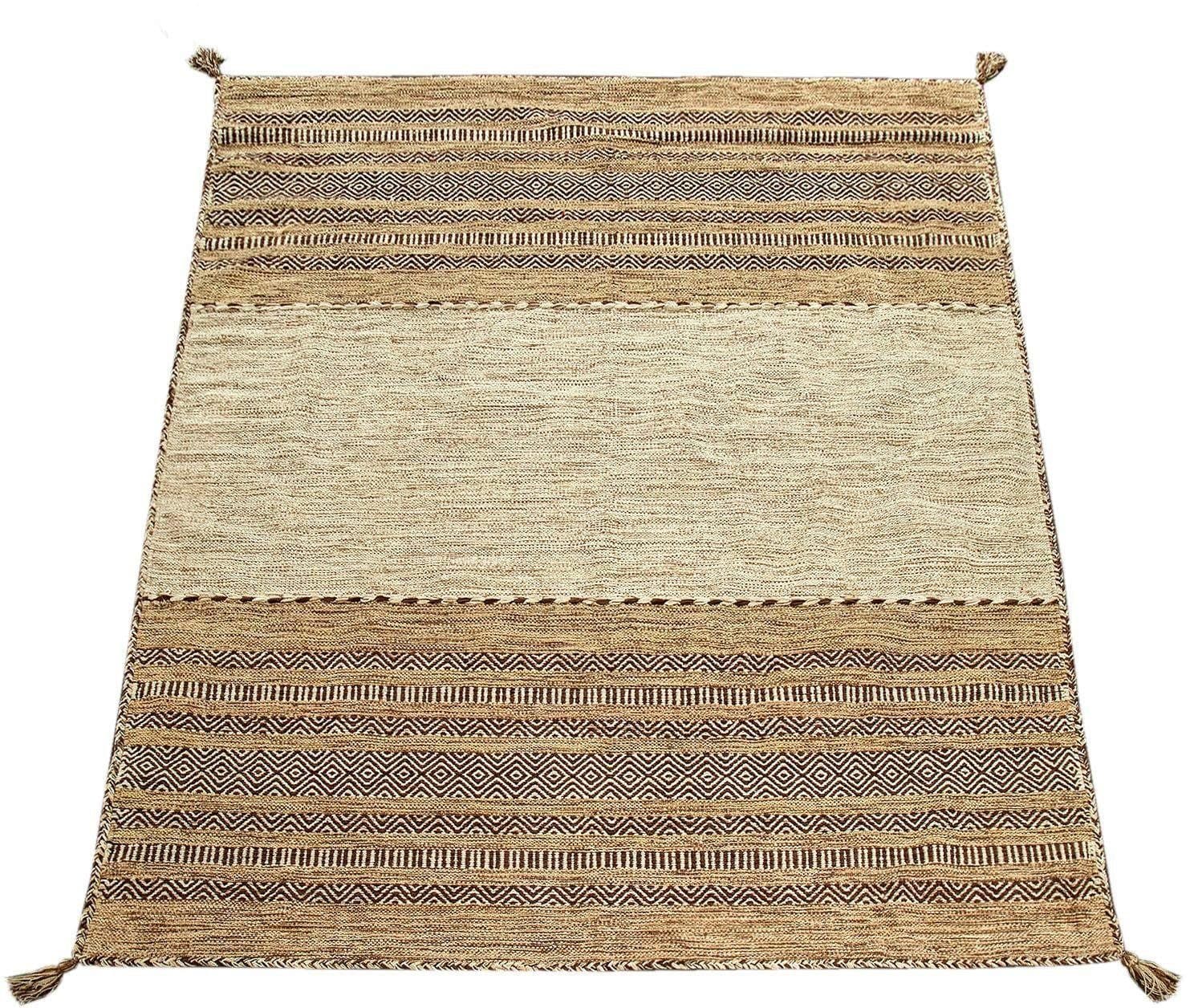 Paco Home Teppich Kilim 217 | Beige