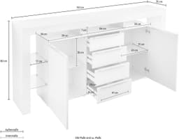borchardt Möbel Sideboard Lima | Grau
