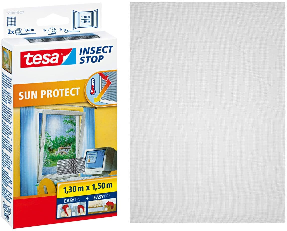 tesa Insect Stop SUN PROTECT Fliegengitter | Schwarz