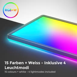 B.K.Licht LED Deckenleuchte BK_PL1555 | Schwarz