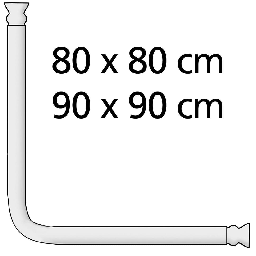 WENKO Duschvorhangstange Universal | Weiß