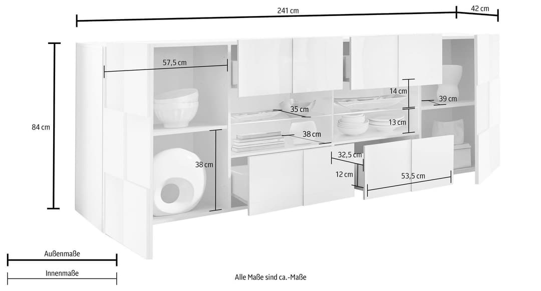 Home affaire Sideboard Dama | Holztöne