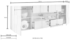 Home affaire Sideboard Dama | Holztöne