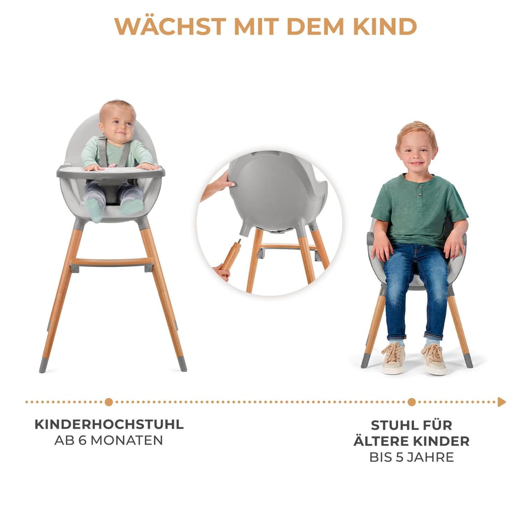 Kinderkraft Hochstuhl FINI 2 | Grau