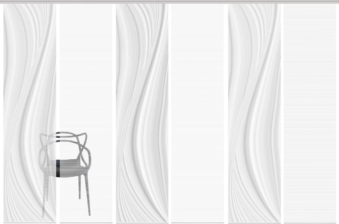 Vision S Schiebegardine LAURINA 6er SET | Weiß