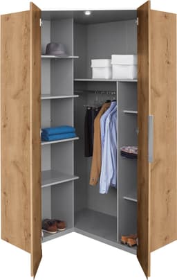 Wimex Eckkleiderschrank Level by fresh to go mit Spiegeltüren
