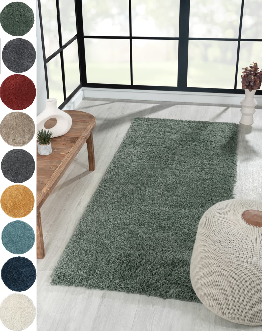 Myflair Möbel & Accessoires Hochflor-Läufer My Shaggy | Grün