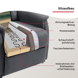 Duo Collection TV-Sessel Delphi | Grau