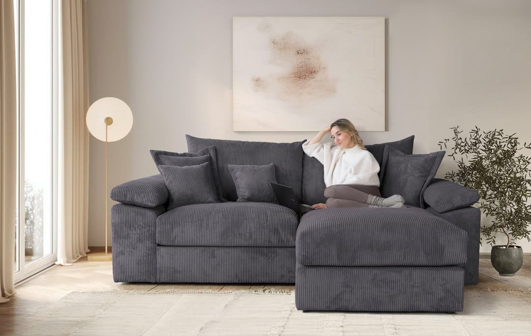 Home affaire Ecksofa Soft&Cosy XL L-Form | Grau