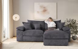 Home affaire Ecksofa Soft&Cosy XL L-Form | Grau