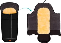 Fillikid Fußsack Nanga Lammfell | Schwarz