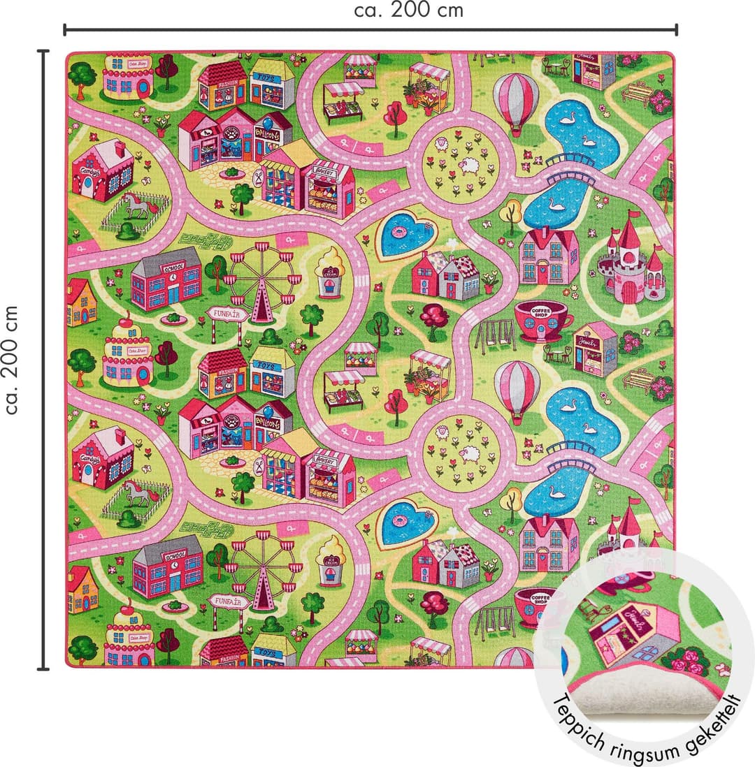 Andiamo Kinderteppich Straße | Pink