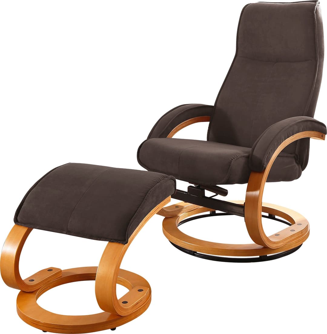 Home affaire Relaxsessel mit Hocker PARIS | Braun