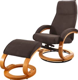 Home affaire Relaxsessel mit Hocker PARIS | Braun