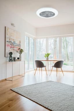 Reality Leuchten LED Deckenleuchte Stralsund Deckenventilator | Grau