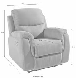 ATLANTIC home collection Relaxsessel Diana | Grau